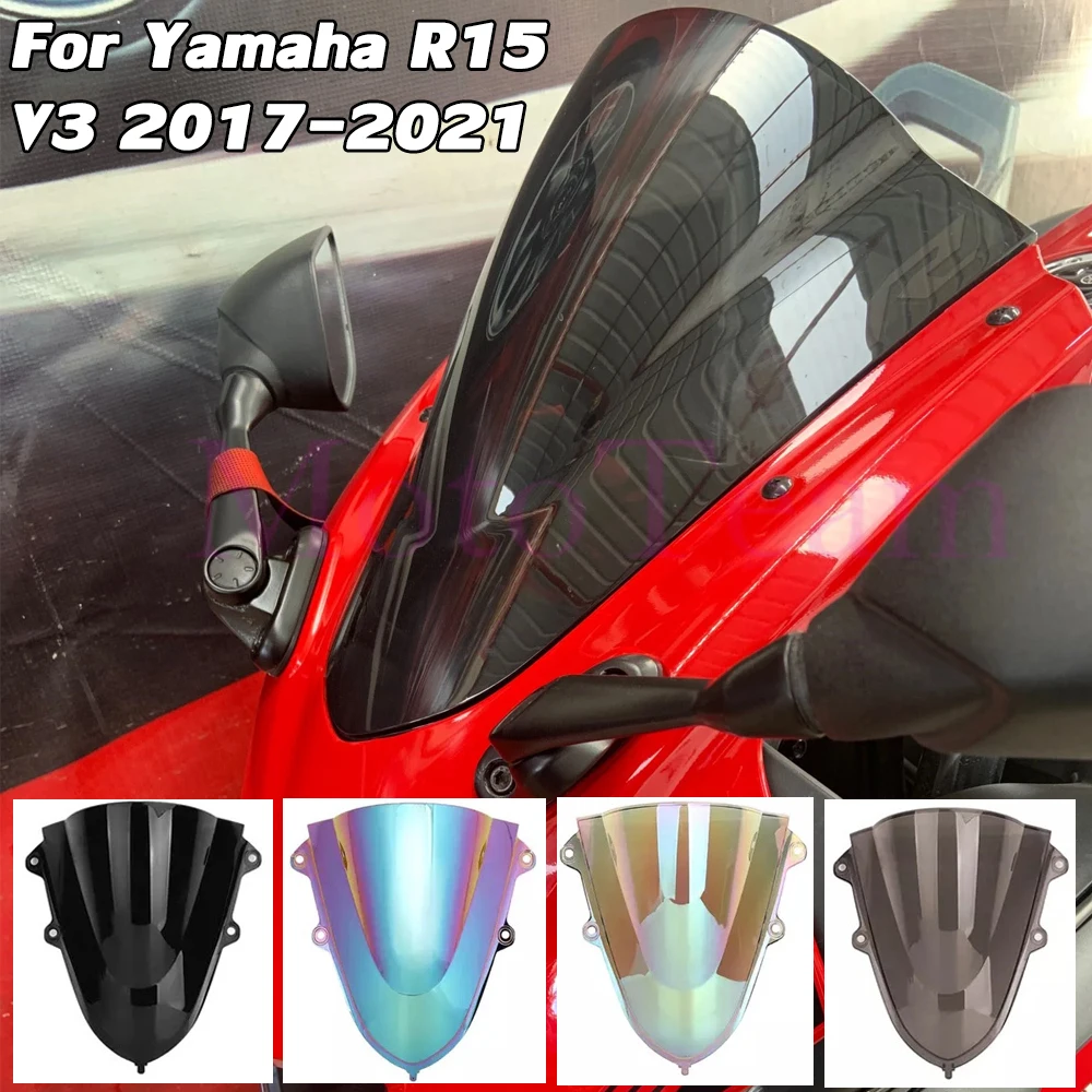 Motorcycle YZF R15 Windshield Sports Windscreen For Yamaha YZFR15 V3 2017 18 2019 2020 2021 YZF-R15 Wind Deflector Double Bubble
Motorcycle YZF R15 Windshield Sports Windscreen For Yamaha YZFR15 V3 2017 18 2019 2020 2021 YZF-R15 Wind Deflector Double Bubble