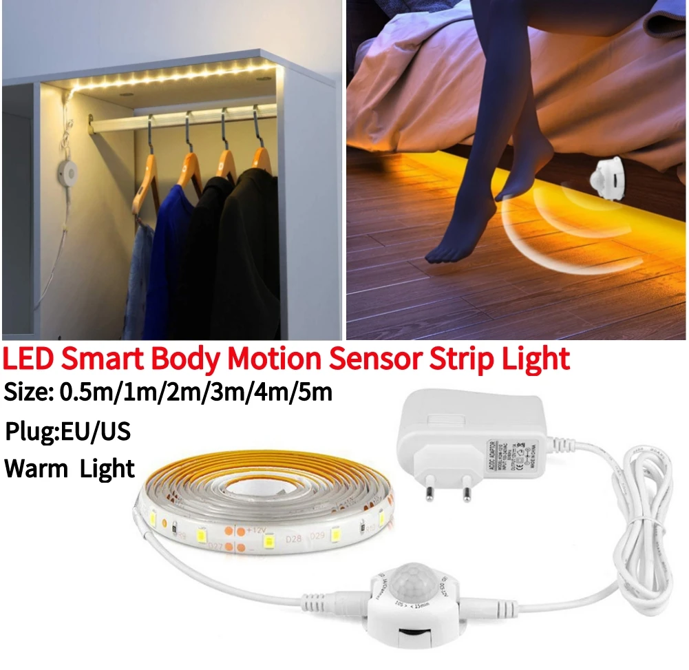 Waterproof LED Strip Lamp Flexible Human Body Motion Sensor Bedroom Lights Tape for Cafe Restaurant Exquisite Ornaments
Waterproof LED Strip Lamp Flexible Human Body Motion Sensor Bedroom Lights Tape for Cafe Restaurant Exquisite Ornaments