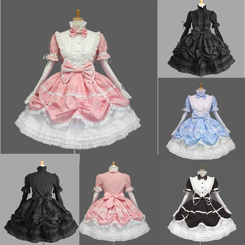 Women Long Tiered Layered Victorian Gothic Lolita Dress Halloween Cosplay Costumes for women Vintage Ball Gown Retro Lace Dress
Women Long Tiered Layered Victorian Gothic Lolita Dress Halloween Cosplay Costumes for women Vintage Ball Gown Retro Lace Dress