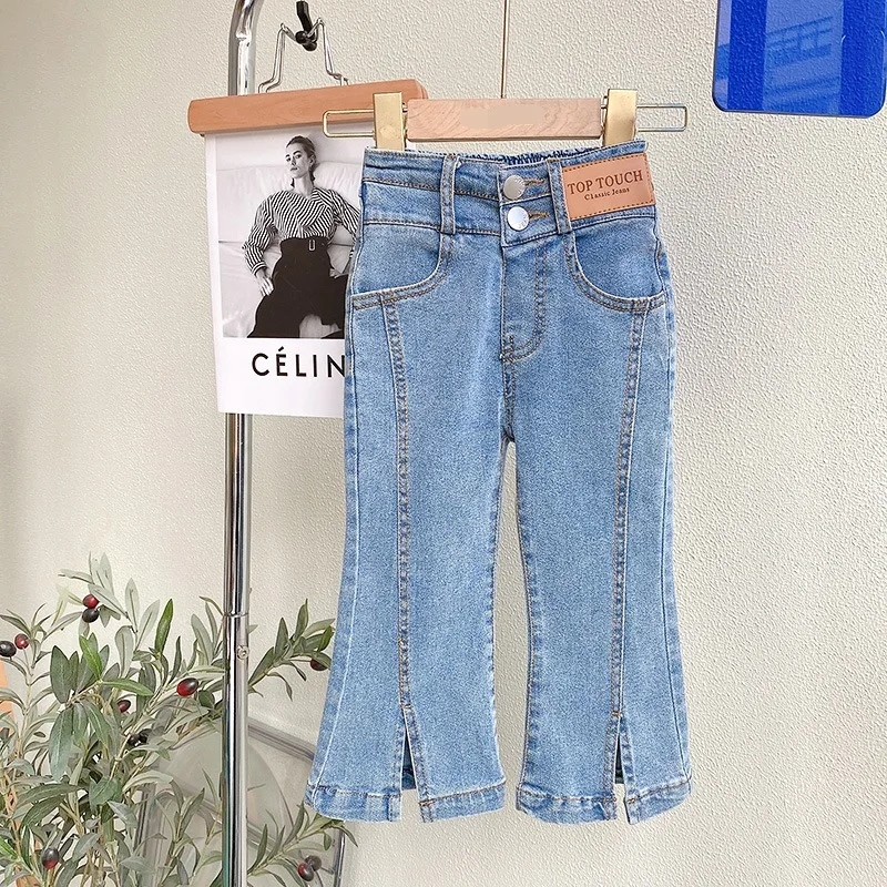 Girls' Jeans Spring and Autumn New Children's Jeans Korean Cotton Split Flare Pants Fashion Casual Pants 3-8 Years 2023
Girls' Jeans Spring and Autumn New Children's Jeans Korean Cotton Split Flare Pants Fashion Casual Pants 3-8 Years 2023
