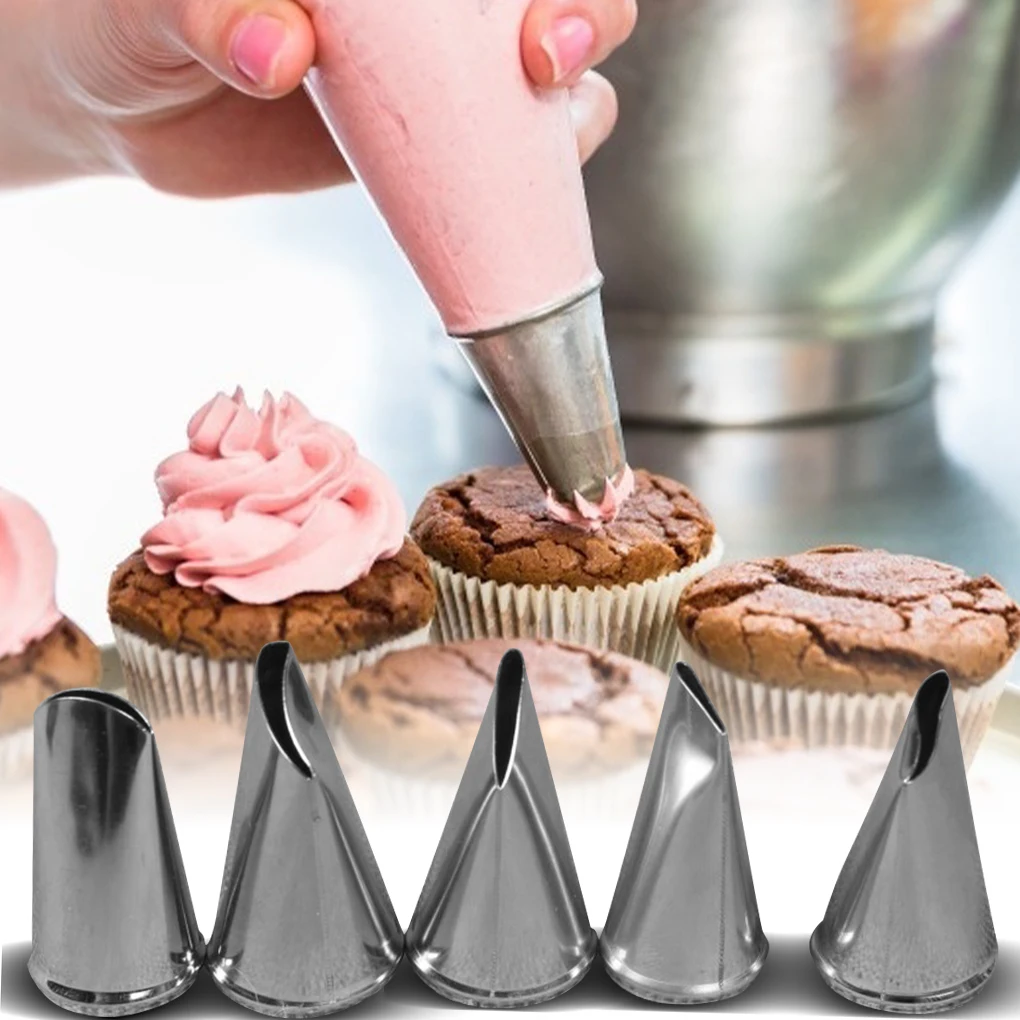 5pcs Rose Piping Tip Set Stainless Steel Petal Cupcake Nozzle Cake Decorating Supplies Kit Piping Cream Decorate Tool
5pcs Rose Piping Tip Set Stainless Steel Petal Cupcake Nozzle Cake Decorating Supplies Kit Piping Cream Decorate Tool