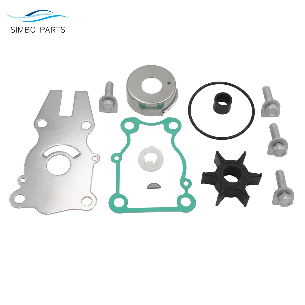 

Water Pump Impeller Kit For Yamaha 4-Stroke 30 40 HP F30 F40A Outboard 6BG-W0078-00 6BG-W0078-01 18-3490