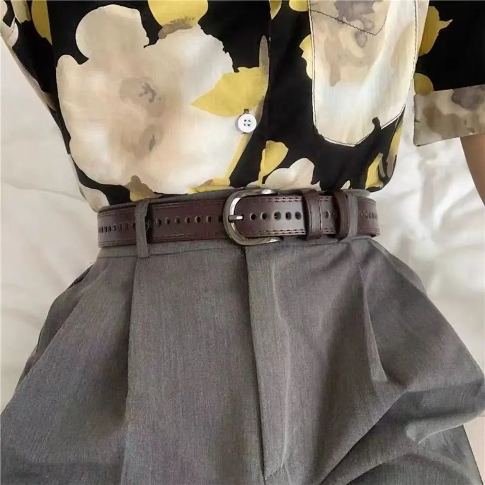 Fashion Retro Casual Vintage No-hole Buckle Waistband Thin Waist Strap Trouser Dress Belts Leather Belt
Fashion Retro Casual Vintage No-hole Buckle Waistband Thin Waist Strap Trouser Dress Belts Leather Belt