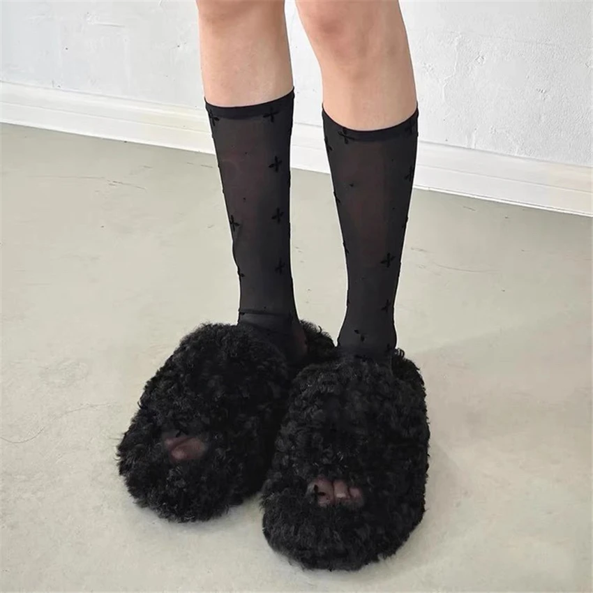 Luxury Brand Open Toe Platform Slippers Corduroy Flat Slides Girl Winter Fashion Soft Warm Slippers Autumn Runway Flip Flops
Luxury Brand Open Toe Platform Slippers Corduroy Flat Slides Girl Winter Fashion Soft Warm Slippers Autumn Runway Flip Flops