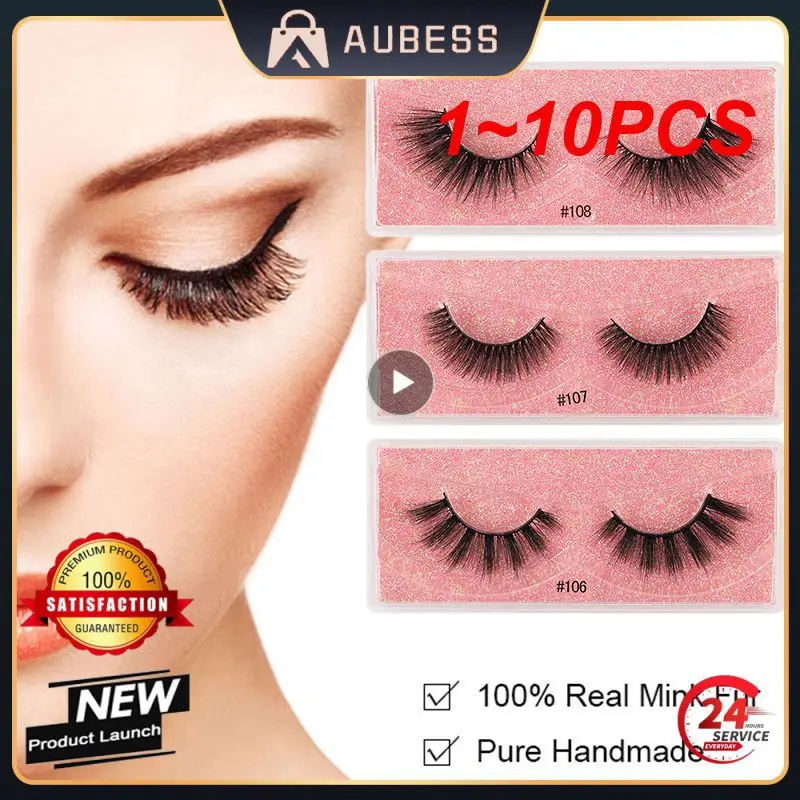 

1~10PCS Visofree 5D Mink Eyelashes Long Lasting Mink Lashes Natural Dramatic Volume Eyelashes Extension Thick Long 3D False