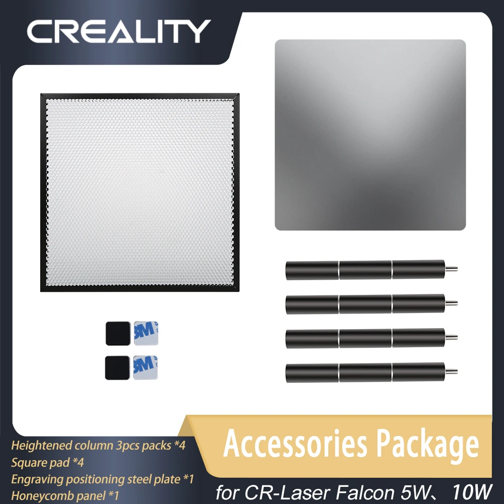 Creality CR-Laser Falcon 10W Accessories Package Heightened Column Square Pad Engraving Positioning Steel Plate Honeycomb Panel
Creality CR-Laser Falcon 10W Accessories Package Heightened Column Square Pad Engraving Positioning Steel Plate Honeycomb Panel