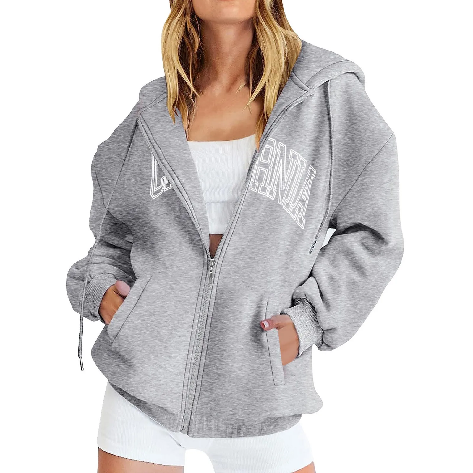 French Womens Sweatshirt Womens Oversized Zip Up Letter Print Hoodies Sweatshirts Clothes Teen Girl Fall Casual Drawstring
French Womens Sweatshirt Womens Oversized Zip Up Letter Print Hoodies Sweatshirts Clothes Teen Girl Fall Casual Drawstring