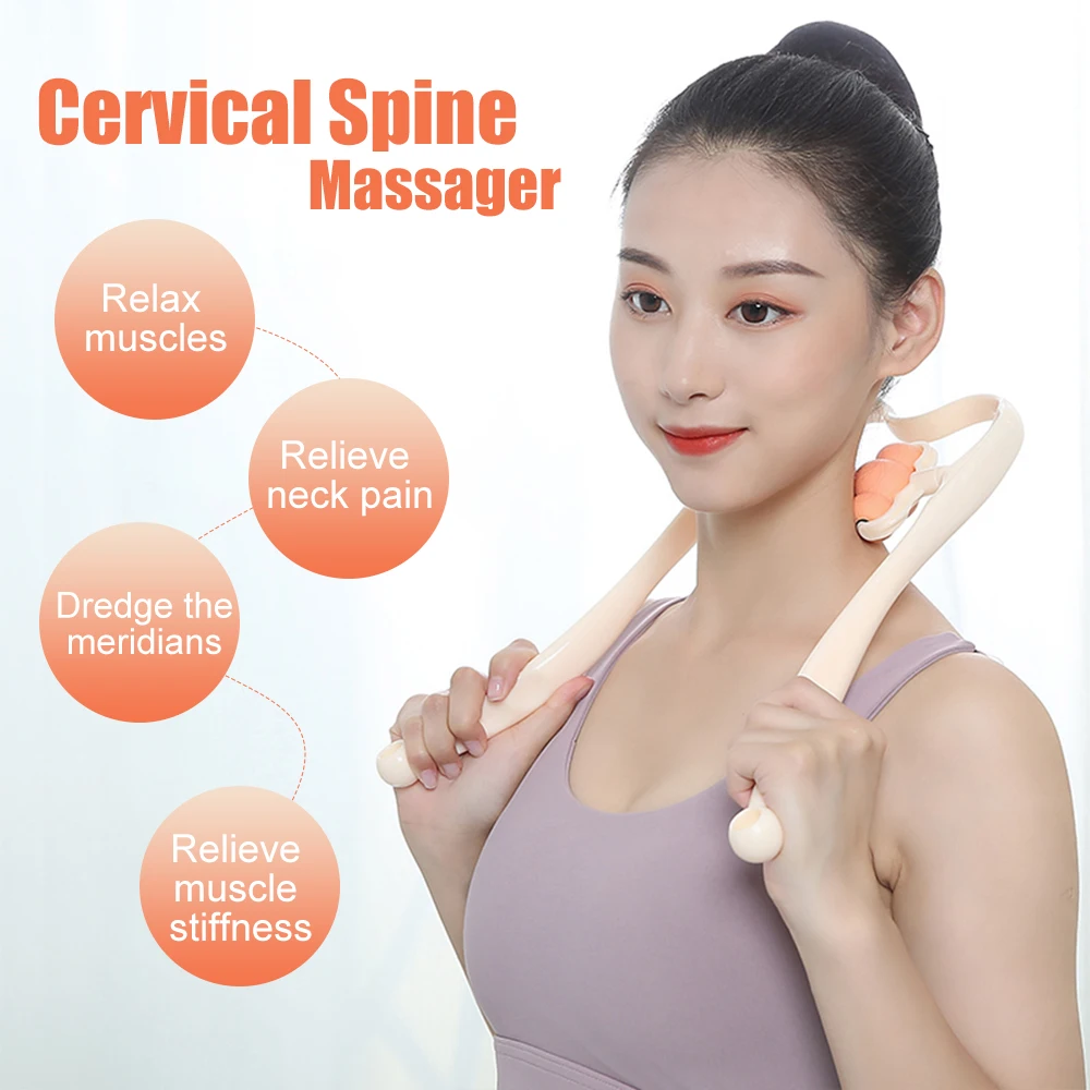 Manual Neck Massager 6-ball Pressing Neck Shoulder Muscle Relaxation Neck Massage Roller Cervical Spine Pain Relief Massage Tool
Manual Neck Massager 6-ball Pressing Neck Shoulder Muscle Relaxation Neck Massage Roller Cervical Spine Pain Relief Massage Tool