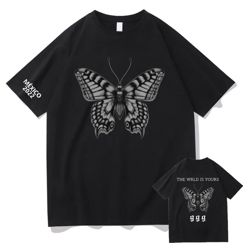 Juice Weld The Wworld Is Yours Black Butterfly Double Sided Graphic Print Tshirt Men Women Fashion T Shirts Man Hip-Hop T-shirt 
Juice Weld The Wworld Is Yours Black Butterfly Double Sided Graphic Print Tshirt Men Women Fashion T Shirts Man Hip-Hop T-shirt