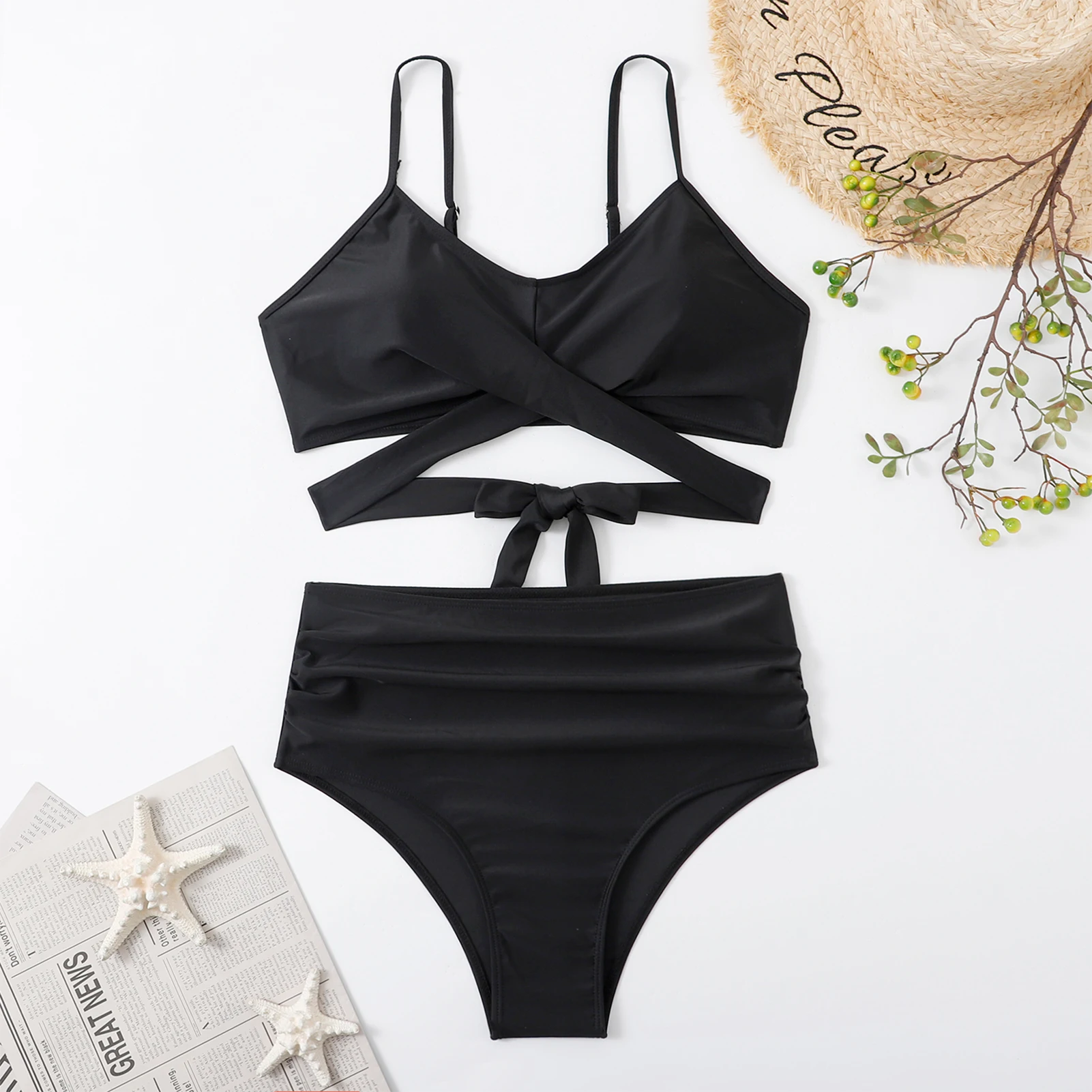 2023 Summer Sexy Bikini Sets Spaghetti Strap Criss Cross Bandage Swimwear Fashion High Waist Women's Monokini
2023 Summer Sexy Bikini Sets Spaghetti Strap Criss Cross Bandage Swimwear Fashion High Waist Women's Monokini