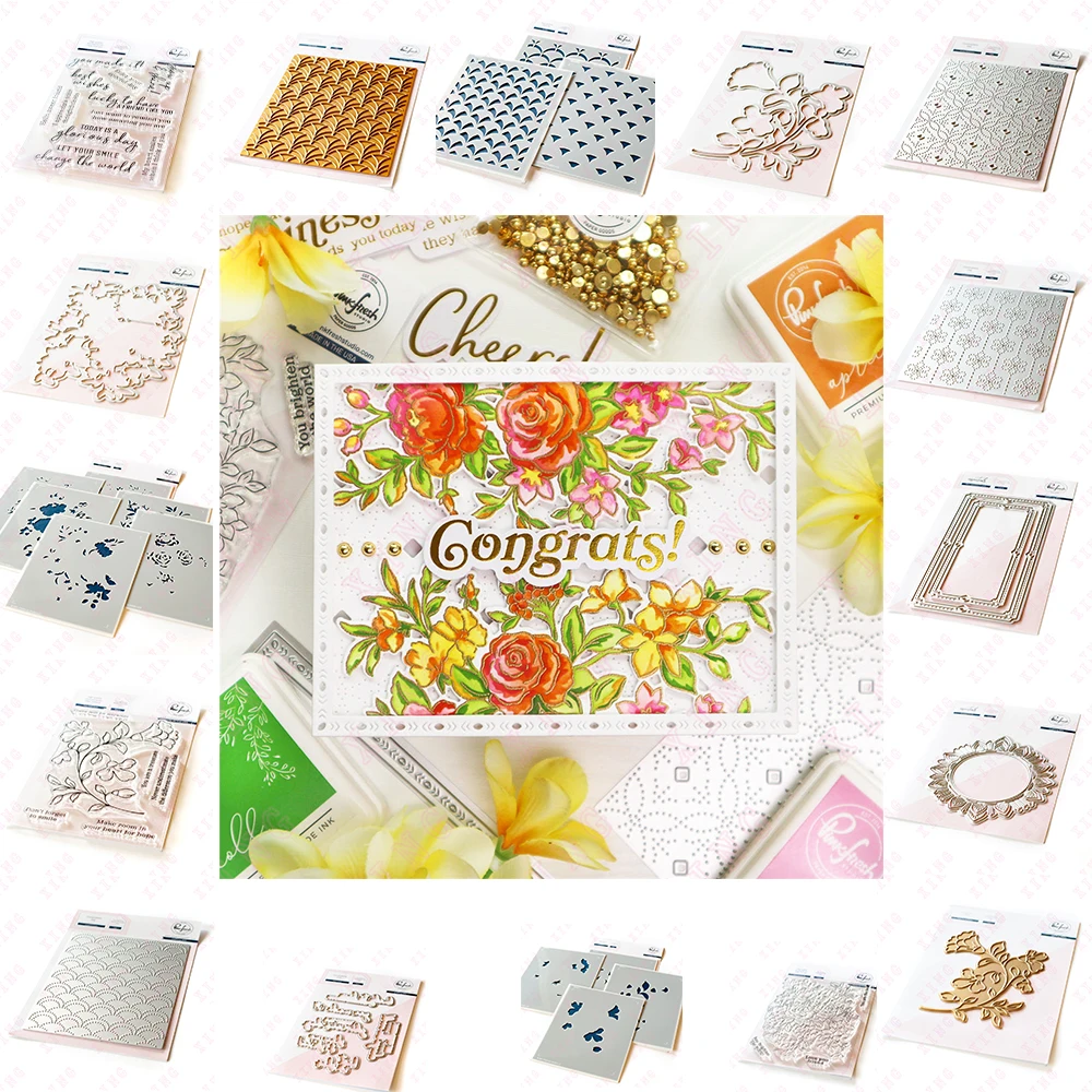 Smiles Arch Rose Bunch Folk Floral Stem Dotted Scallops Ornate Medallions Coverplate Frames Circle Dies Stamps Stencils Hot foil
Smiles Arch Rose Bunch Folk Floral Stem Dotted Scallops Ornate Medallions Coverplate Frames Circle Dies Stamps Stencils Hot foil