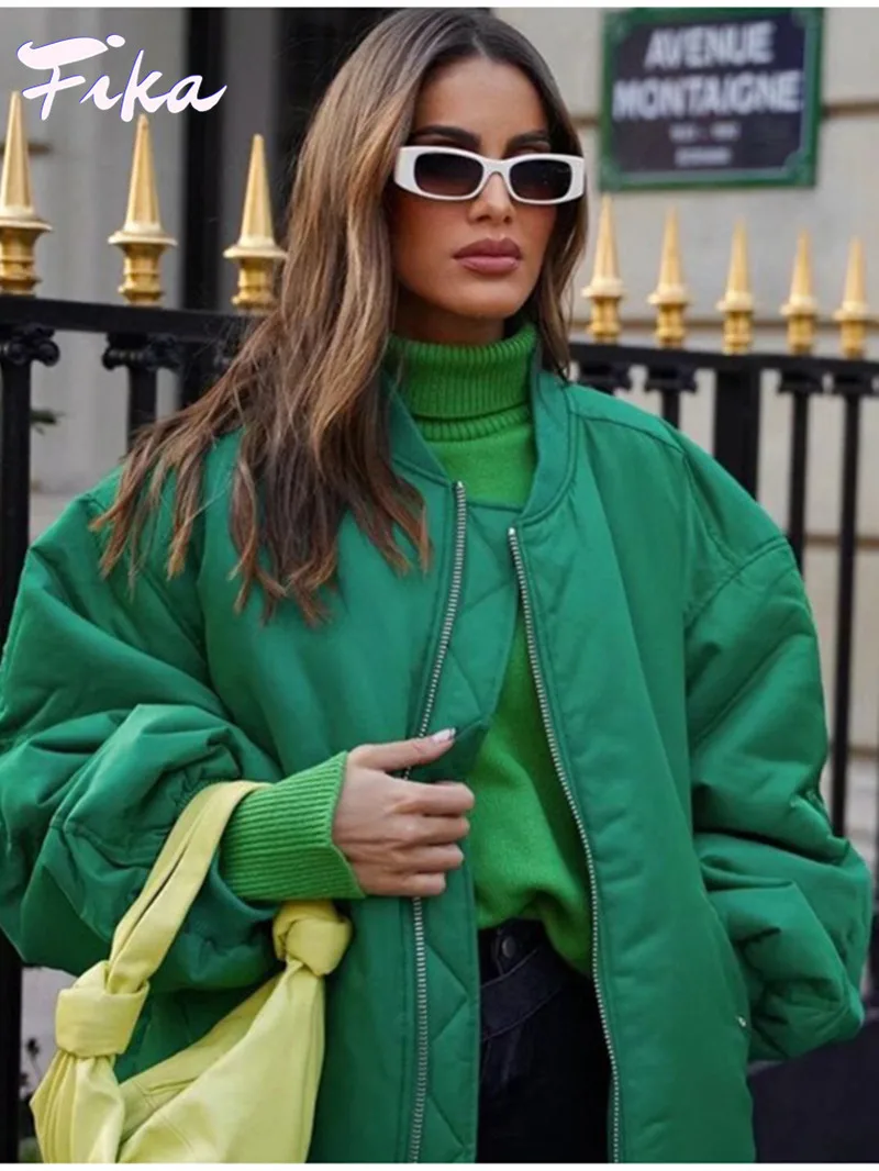2022 Autumn Winter Women Men Green Oversize Pockets Parka Jacket O Neck Long Sleeve Zipper Female Casual Solid Padded Overcoat
2022 Autumn Winter Women Men Green Oversize Pockets Parka Jacket O Neck Long Sleeve Zipper Female Casual Solid Padded Overcoat