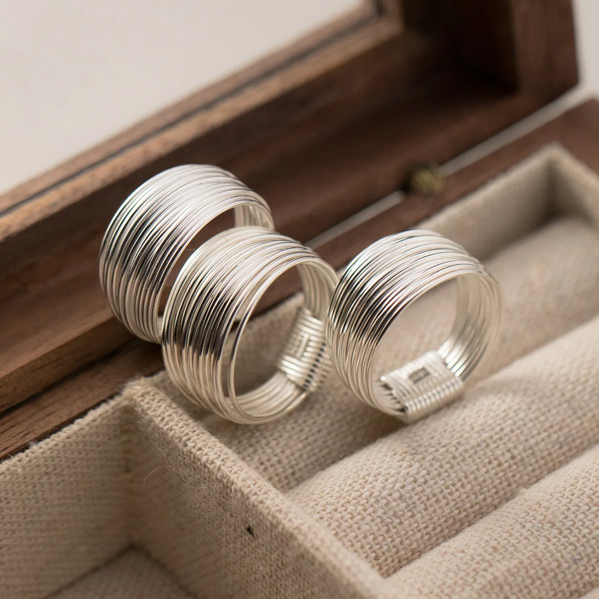 

Реальное искусственное серебряное кольцо с несколькими линиями, широкие простые кольца на палец, Изящные Ювелирные изделия для женщин и мужчин
