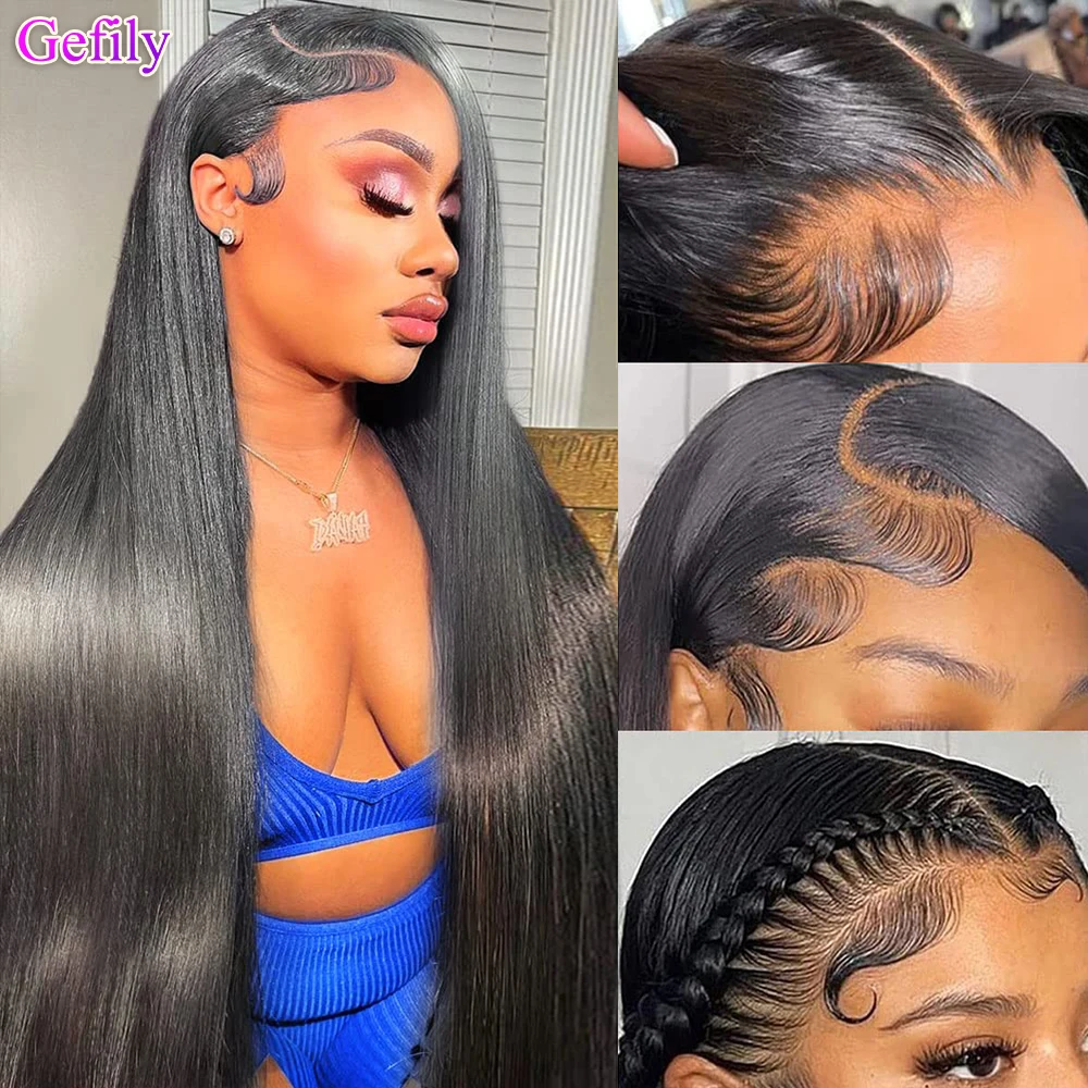 Gefily 13x6 HD Lace Front Wigs Straight Human Hair for Black Women 250% Pre Plucked Transparent Brazilian Straight Frontal Wigs
Gefily 13x6 HD Lace Front Wigs Straight Human Hair for Black Women 250% Pre Plucked Transparent Brazilian Straight Frontal Wigs