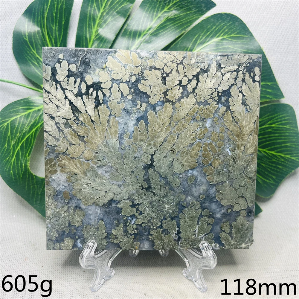 Натуральный марказит и серебряный медный агат, YOCO 
Натуральный марказит и серебряный медный агат, YOCO