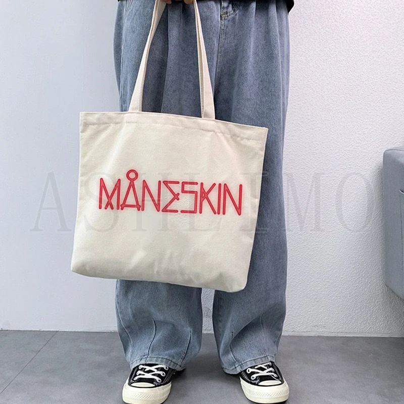 Maneskin Harajuku Gothic Style Simplicity Canvas Shopper Large Bag Capacity Vintage Women Bags Shoulder Handbag Unisex Bag
Maneskin Harajuku Gothic Style Simplicity Canvas Shopper Large Bag Capacity Vintage Women Bags Shoulder Handbag Unisex Bag