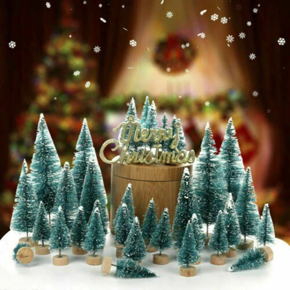 12Pcs Mini Christmas Tree Decor Cedar Ornaments With Wooden Base For Home Office Merry Party Desktop Decor Holiday Supplies
12Pcs Mini Christmas Tree Decor Cedar Ornaments With Wooden Base For Home Office Merry Party Desktop Decor Holiday Supplies