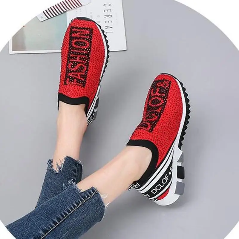 2022 Women's Flat Shoes Casual Shoes Fashion Casual Women's Breathable Mesh Sneakers Casual Shoes Shiny Crystal Chaussures
2022 Women's Flat Shoes Casual Shoes Fashion Casual Women's Breathable Mesh Sneakers Casual Shoes Shiny Crystal Chaussures