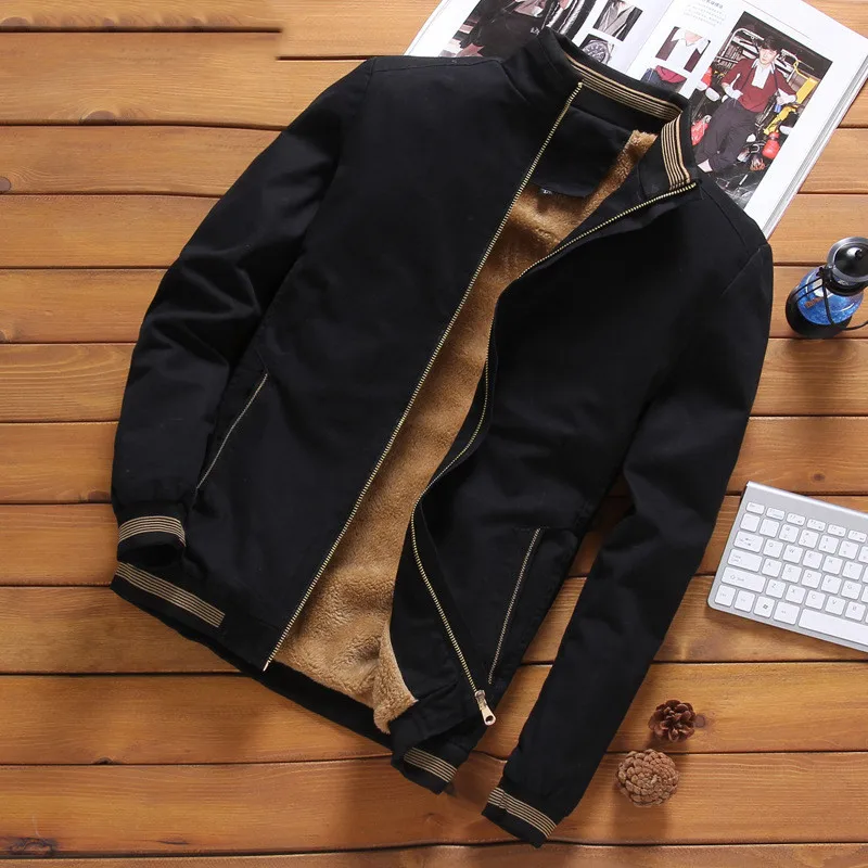 Fleece Jackets Mens Pilot Bomber Jacket Warm Male Fashion Baseball Hip Hop Coats Slim Fit Coat Brand Clothing
Fleece Jackets Mens Pilot Bomber Jacket Warm Male Fashion Baseball Hip Hop Coats Slim Fit Coat Brand Clothing