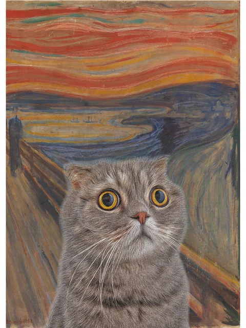 Абстрактная картина "Кричащий кот" на холсте
Абстрактная картина "Кричащий кот" на холсте