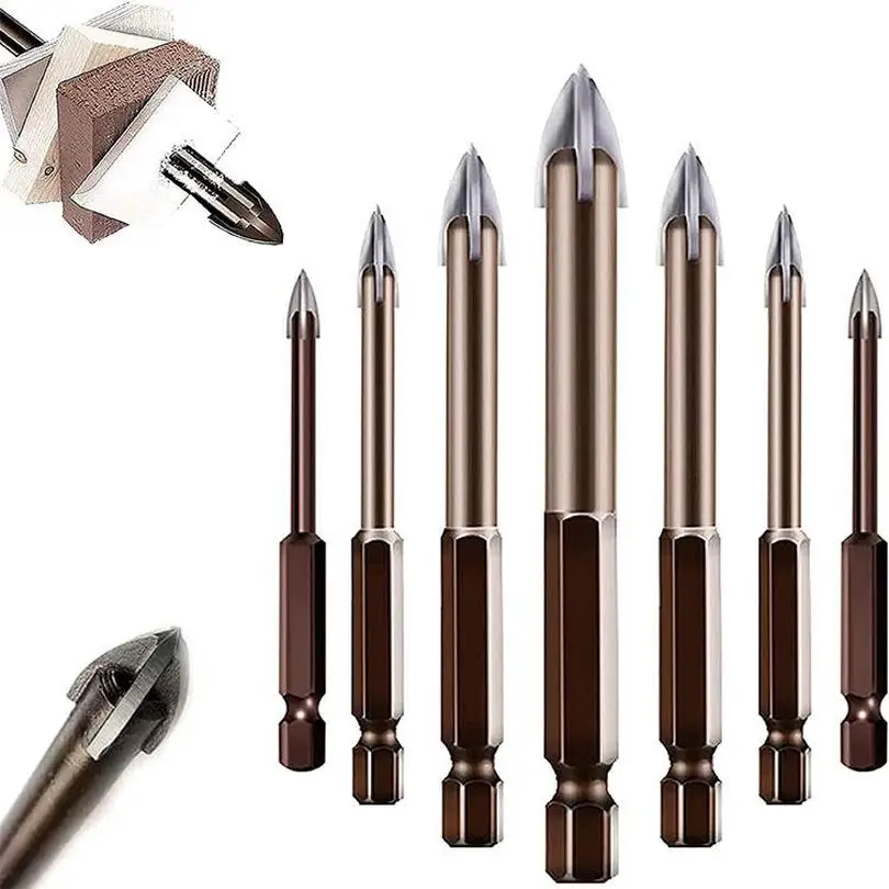 Cross Drill Triangular Drill Ceramic Tile Opening 5pcs Set 7pcs Set Efficient Universal Drilling
Cross Drill Triangular Drill Ceramic Tile Opening 5pcs Set 7pcs Set Efficient Universal Drilling