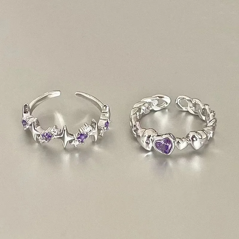 Purple Diamond Love Ring: A Small Crowd of Inns, Best Friends, Couples, Adjustable Opening Ring, and Simple Index Finger Ring
Purple Diamond Love Ring: A Small Crowd of Inns, Best Friends, Couples, Adjustable Opening Ring, and Simple Index Finger Ring