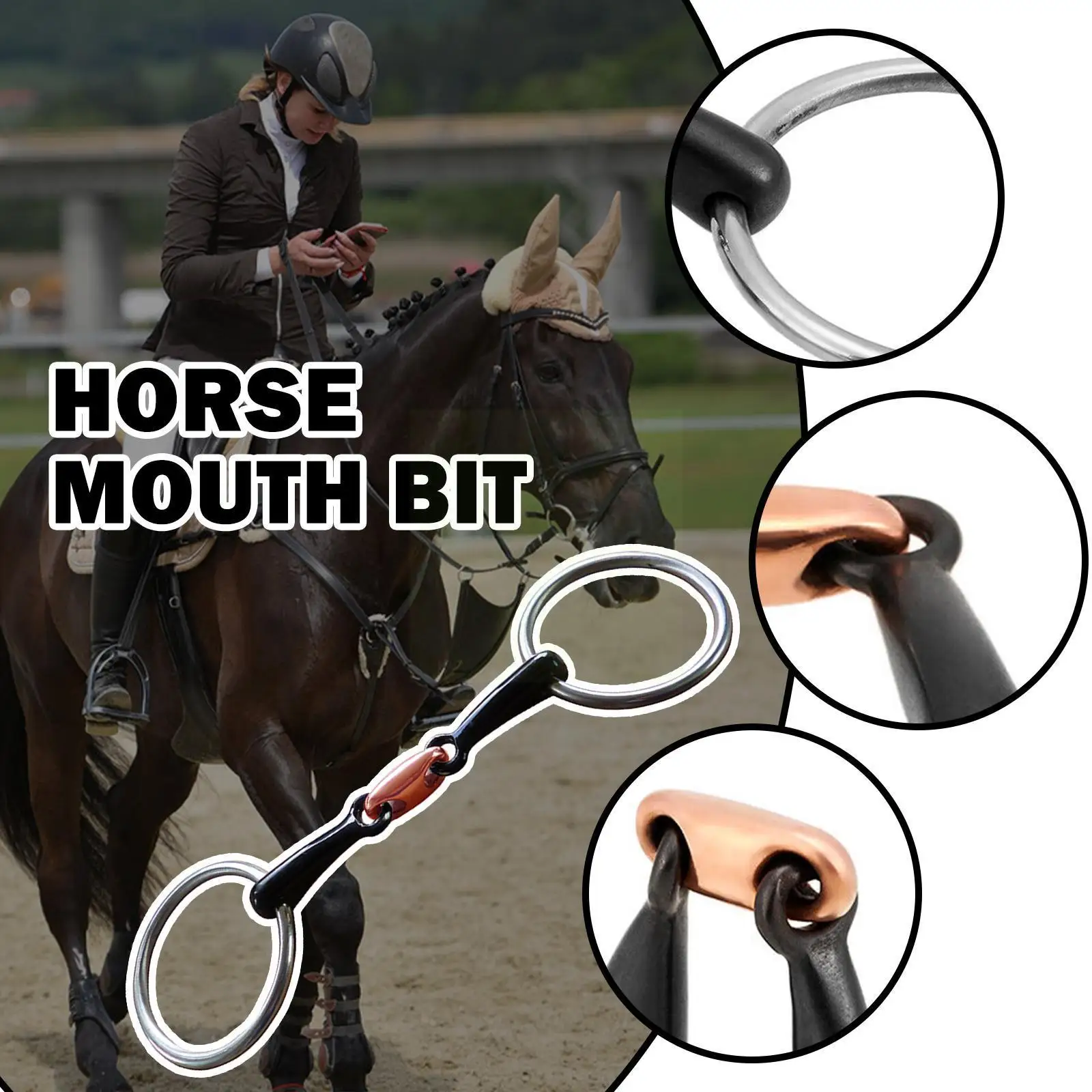 Portable Steel Mouth Horse Loose Ring Durable Equipment Mini Bit Snaffle Professional Training Accessories Outdoor G2y2
Portable Steel Mouth Horse Loose Ring Durable Equipment Mini Bit Snaffle Professional Training Accessories Outdoor G2y2