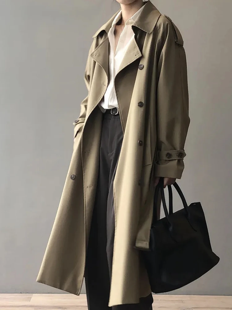 Korean Fashion Trench Coat Women Oversize Classic Long Windbreaker Spring Casual Long Sleeve Overcoat Double Breasted Outerwear
Korean Fashion Trench Coat Women Oversize Classic Long Windbreaker Spring Casual Long Sleeve Overcoat Double Breasted Outerwear
