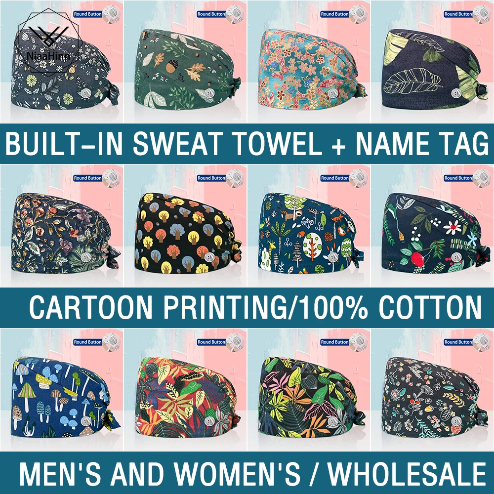 One Size Scrub Cap with Buttons Hat with Sweatband Womens and Mens Work Cap Wholesale Adjustable Elastic Multicolor Scrubs Hats
One Size Scrub Cap with Buttons Hat with Sweatband Womens and Mens Work Cap Wholesale Adjustable Elastic Multicolor Scrubs Hats