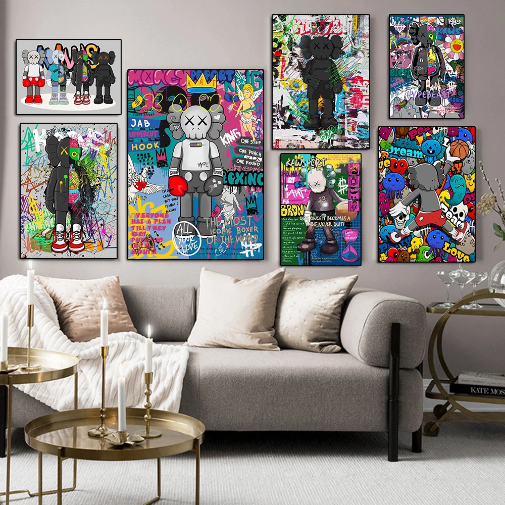 Funny Graffiti Canvas Painting Modern Cartoon Panda Toy Bear Posters and Prints Abstract Wall Art Pictures for Living Room Decor
Funny Graffiti Canvas Painting Modern Cartoon Panda Toy Bear Posters and Prints Abstract Wall Art Pictures for Living Room Decor