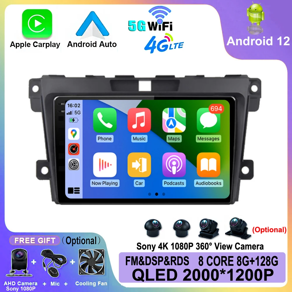 Cooling Fan Android 12 Carplay Car Radio For Mazda CX7 CX-7 CX 7 2008-2014 2din Android Auto 4G Multimedia GPS autoradio DSP
Cooling Fan Android 12 Carplay Car Radio For Mazda CX7 CX-7 CX 7 2008-2014 2din Android Auto 4G Multimedia GPS autoradio DSP