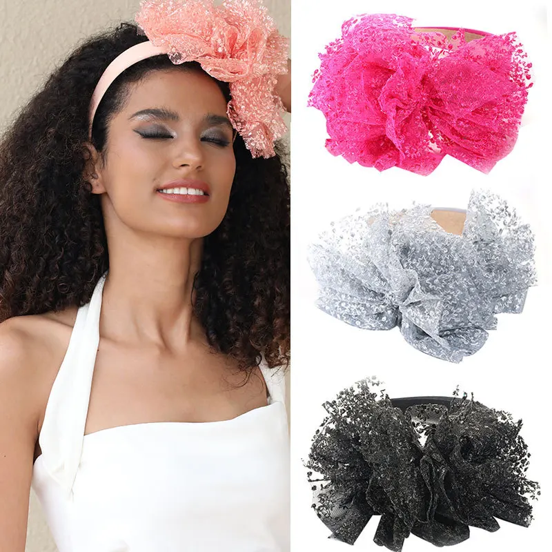 Lace Polka Dot Oversized Bow Headband Little Fairy Headband Headdress Hair Accessories
Lace Polka Dot Oversized Bow Headband Little Fairy Headband Headdress Hair Accessories