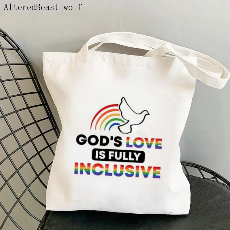 Women Shopper bag God's Love Is Fully Printed Bag women Shopping Bag Canvas Shopper Bag girl handbag Tote Bag Shoulder Lady Bag
Women Shopper bag God's Love Is Fully Printed Bag women Shopping Bag Canvas Shopper Bag girl handbag Tote Bag Shoulder Lady Bag