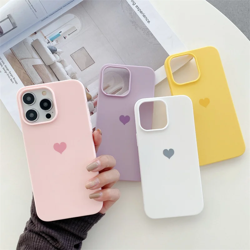 Candy Color Love Heart Phone Case For iphone 14 13 12 Mini 11 Pro XS Max 8 7 Plus X XR SE 2 3 Silicone Soft TPU Back Cover
Candy Color Love Heart Phone Case For iphone 14 13 12 Mini 11 Pro XS Max 8 7 Plus X XR SE 2 3 Silicone Soft TPU Back Cover