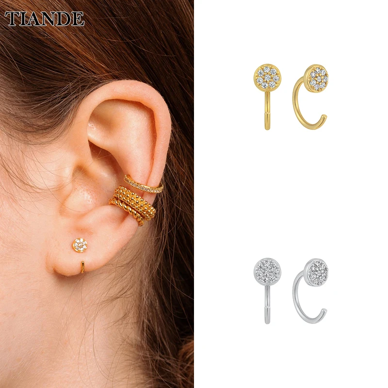 TIANDE Gold Plated Small Stud Earrings for Women Smooth CZ Zircon Round Piercing Women's Earrings 2022 Fashion Jewelry Wholesale
TIANDE Gold Plated Small Stud Earrings for Women Smooth CZ Zircon Round Piercing Women's Earrings 2022 Fashion Jewelry Wholesale