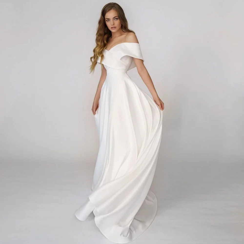 Retro Ivory Fashion A-line Tulle Sleeveless Wedding Dresses 2022 Open Back Floor length Off-the-shoulder Bridal Gowns Robe De Ma
Retro Ivory Fashion A-line Tulle Sleeveless Wedding Dresses 2022 Open Back Floor length Off-the-shoulder Bridal Gowns Robe De Ma