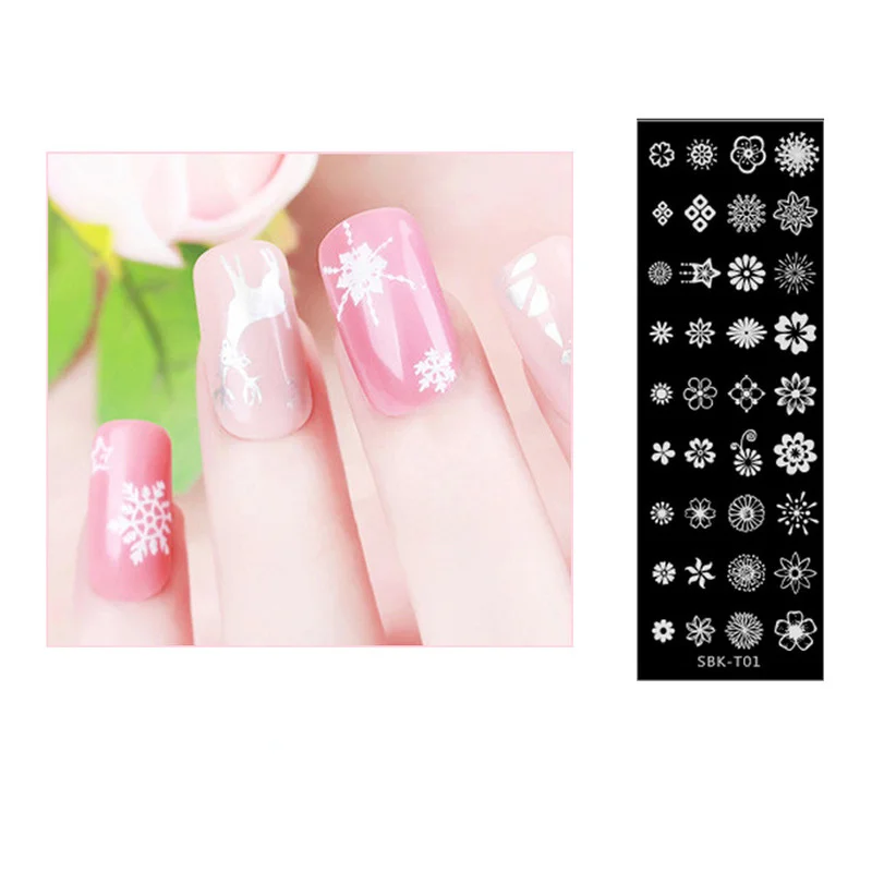 

Nail Stamping Plates Butterfly Flower Dandelion Cat Image Geometry Nail Template Nail Art Plate Stencil DIY Steel Printing Tools