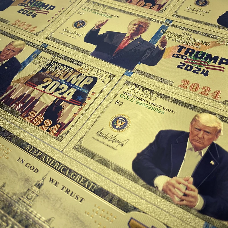 2024 America Trump Donald John Trump Banknote in 24K Gold Plated For Collection 
2024 America Trump Donald John Trump Banknote in 24K Gold Plated For Collection