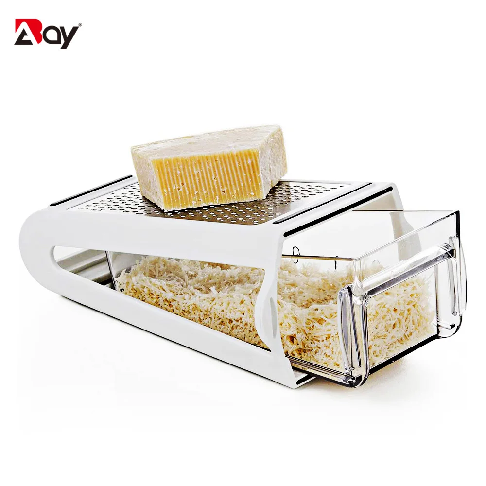 Cheese Box Grater for Vegetables Parmesan Slicer Double Sided Removable Container Stainless Steel Blade Tool Kitchen Accessories
Cheese Box Grater for Vegetables Parmesan Slicer Double Sided Removable Container Stainless Steel Blade Tool Kitchen Accessories