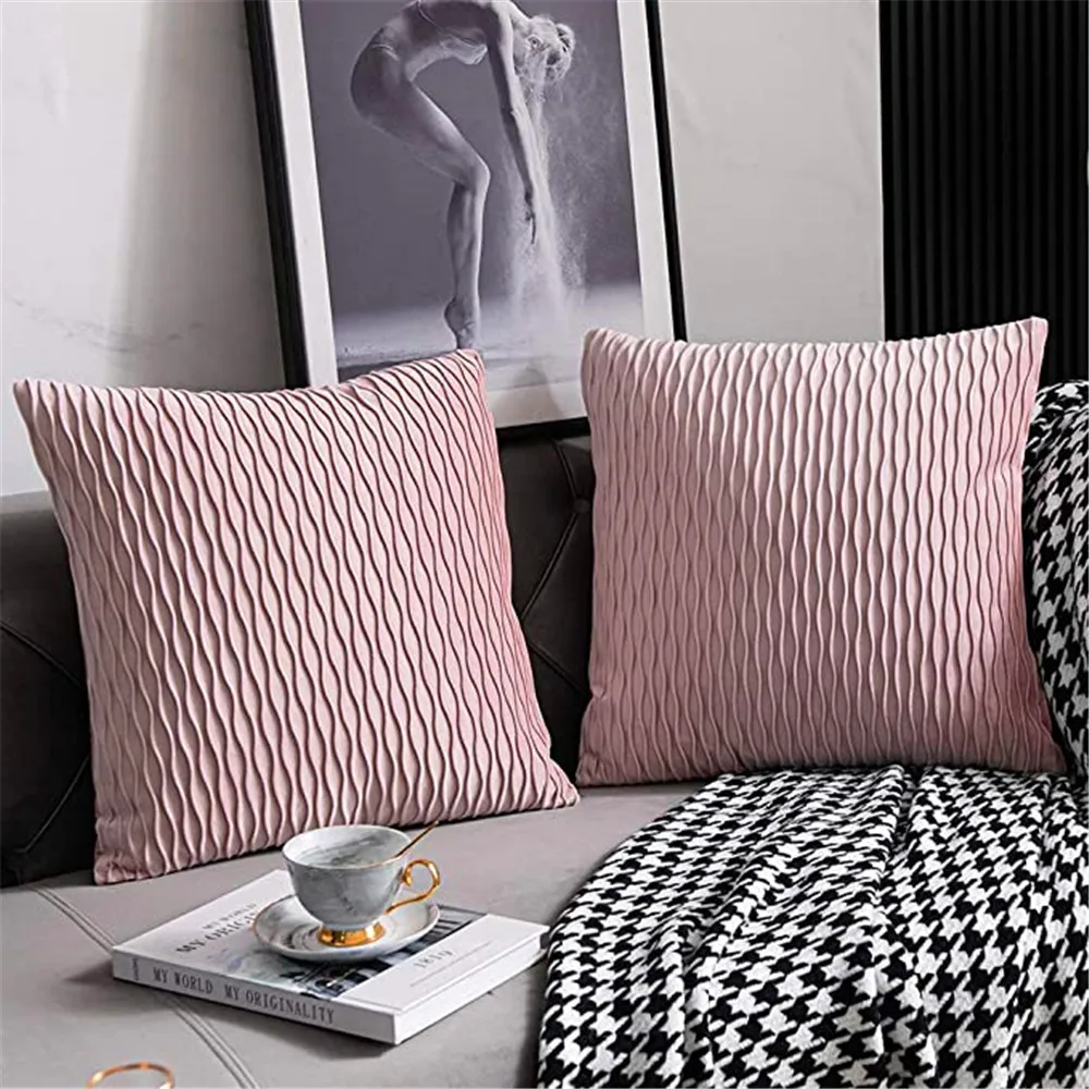 Nordic home solid color striped square living room sofa high-end decorative pillowcase velvet pleated car pillowcase cushion
Nordic home solid color striped square living room sofa high-end decorative pillowcase velvet pleated car pillowcase cushion