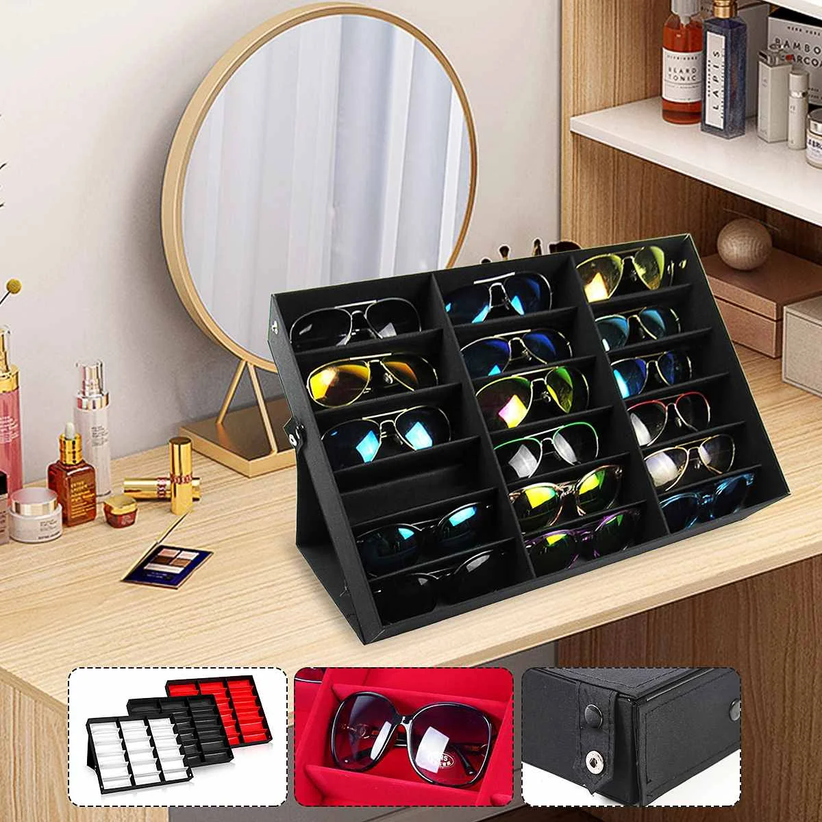 Контейнер для хранения очков и ювелирных изделий, 18 ячеек
Контейнер для хранения очков и ювелирных изделий, 18 ячеек