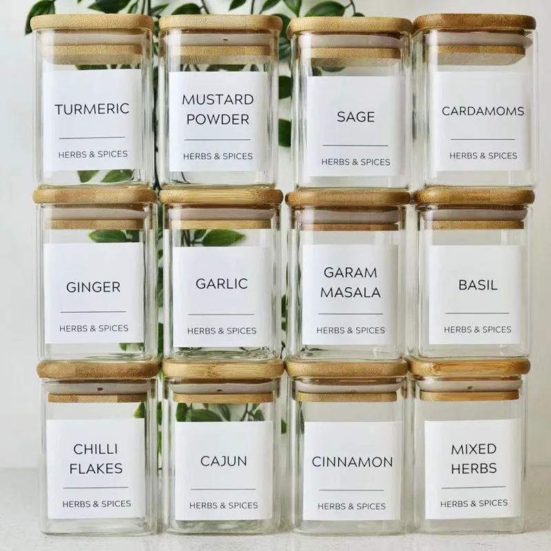 Kitchen Sealing Grain Tea Storage with Bamboo Cover Square Glass Jars Spices Condiments Organizer Large Capacity Container
Kitchen Sealing Grain Tea Storage with Bamboo Cover Square Glass Jars Spices Condiments Organizer Large Capacity Container