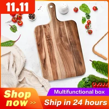 Wooden Cutting Board with Handle Kitchen Household Serving Board Pizza Charcuterie Board Kitchen food decoration tools