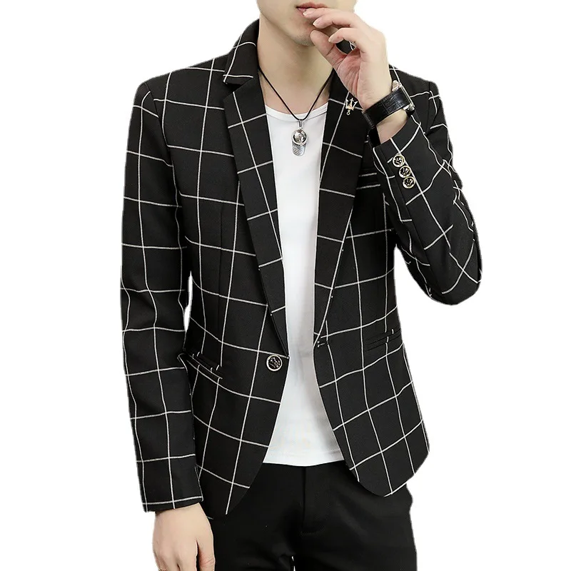 2022 New Boutique Men's Fashion and Comfort Casual Slim Fit Versatile Trend Plaid Breathable Slim Top Young Handsome Small Suit
2022 New Boutique Men's Fashion and Comfort Casual Slim Fit Versatile Trend Plaid Breathable Slim Top Young Handsome Small Suit