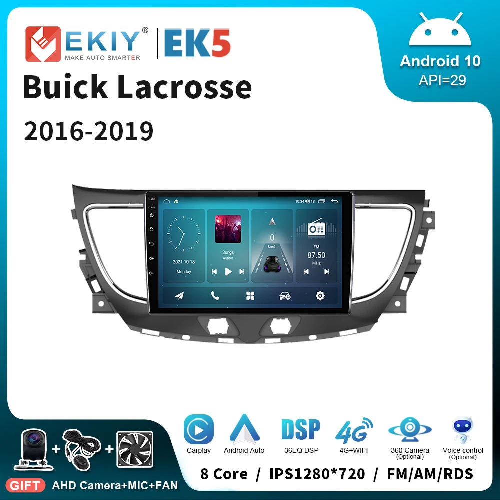 EKIY EK5 Car Radio Multimedia Player Android 10 For Buick Lacrosse 2016-2019 Touch Screen Carplay Stereo GPS Navigation 4G WIFI
EKIY EK5 Car Radio Multimedia Player Android 10 For Buick Lacrosse 2016-2019 Touch Screen Carplay Stereo GPS Navigation 4G WIFI