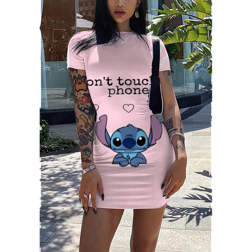 Disney Stitch Round Neck Short Sleeve T-shirt Tight Dress Ladies Cute Sweet Girl Casual Bag Hip Skirt Female 2022 New Products
Disney Stitch Round Neck Short Sleeve T-shirt Tight Dress Ladies Cute Sweet Girl Casual Bag Hip Skirt Female 2022 New Products