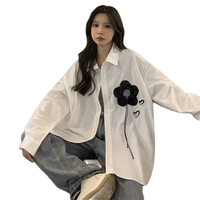 2023 White Long-sleeved Women's Spring And Autumn Hong Kong Style, Design Sense, Printed Shirt Free Shipping
2023 White Long-sleeved Women's Spring And Autumn Hong Kong Style, Design Sense, Printed Shirt Free Shipping