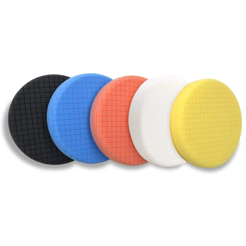 

5Inch Backing Plate Compound Buffing Sponge Pad Polishing Pads Kit for Car Buffer Boat Polisher Polishing,Waxing,Sealing