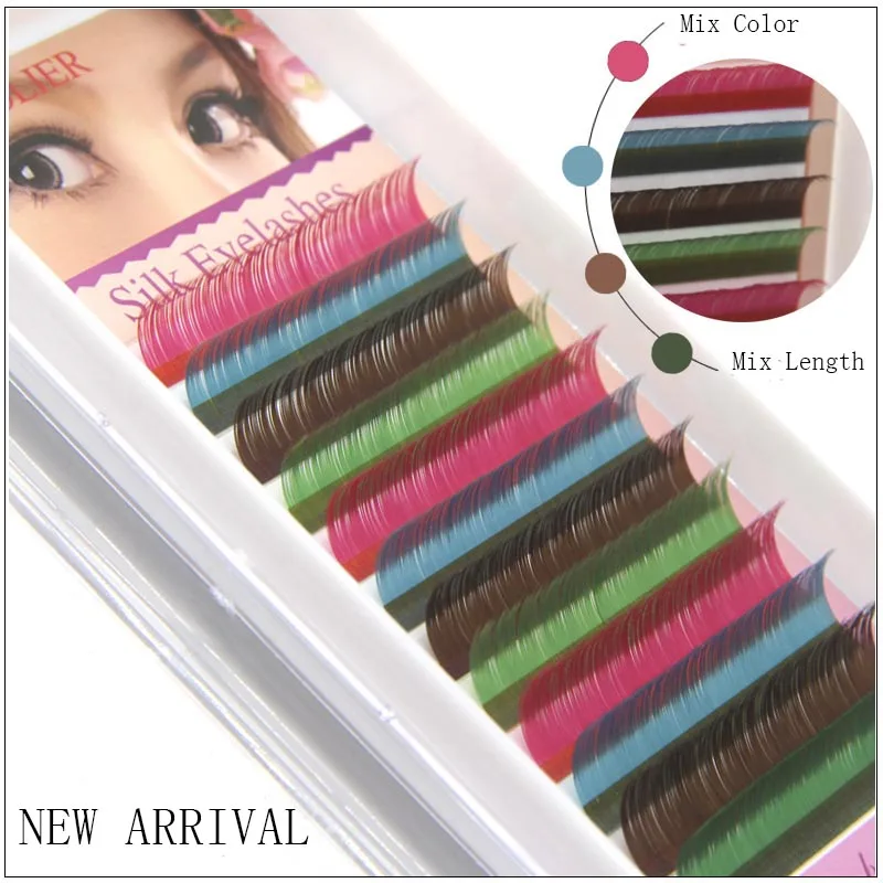 Jadecolier 12Lines 10-11-12mm Mix Length Colorful Eyelash Extension 0.07 Soft Natural Beauty Silk False Eye Lashes Graft Cilios
Jadecolier 12Lines 10-11-12mm Mix Length Colorful Eyelash Extension 0.07 Soft Natural Beauty Silk False Eye Lashes Graft Cilios