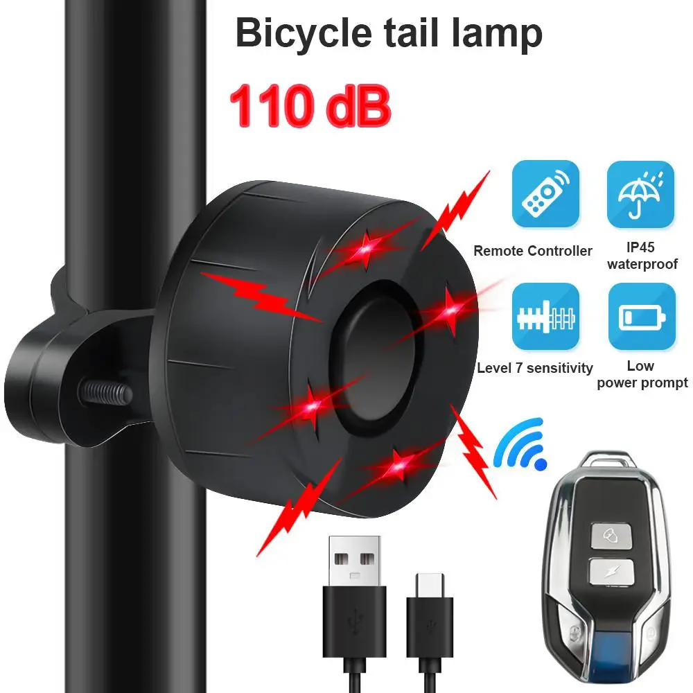 3-in-1 Smart Bicycle Taillight Bike Bell Waterproof Anti Theft Alarm Usb Charging Rf433 Remote Control Brake Light Samrt Home
3-in-1 Smart Bicycle Taillight Bike Bell Waterproof Anti Theft Alarm Usb Charging Rf433 Remote Control Brake Light Samrt Home